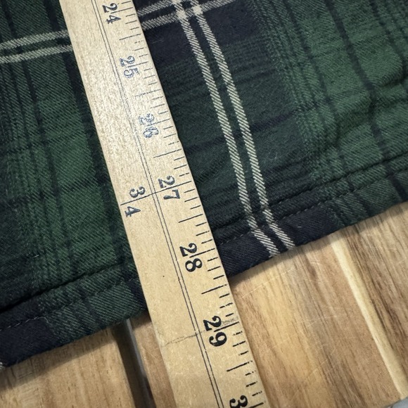 Levis Quilted Lined Shirt Jacket‎ Mens M Green Plaid Hooded Snap Button Shacket - Picture 7 of 7